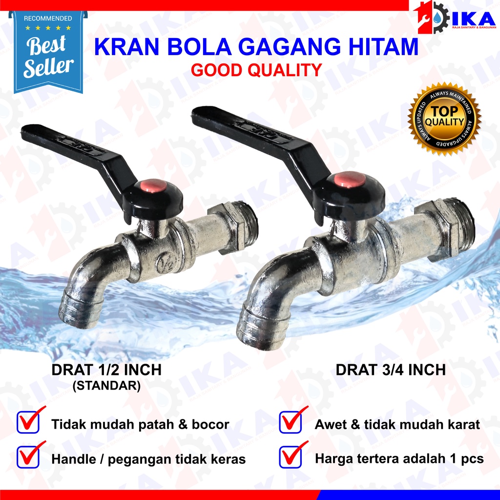 Kran tembok Minimalis HITAM murah 1/2&quot; 3/4&quot; -Keran Air  kamar Mandi bak air mesin cuci Black  keran stainless wastafel cuci wudhu Kran Air Tembok  - 1/2 Inch Keran Tembok Taman Cuci Tangan Kran Kamar Mandi Putar Bahan Chrome