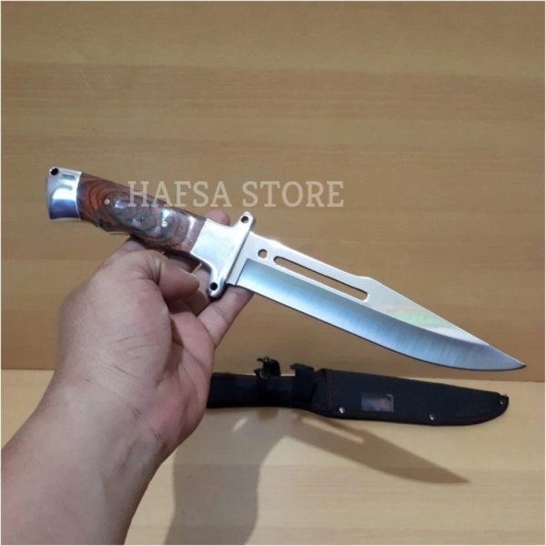 Pisau Berburu Survival Kit Knife Baja Super Tajam Panjang 30 CM COLOMBIA Anti Karat Outdoor Original