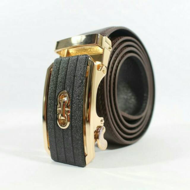 GESPER IKAT PINGGANG REL KULIT PRIA - SALVATORE FERRAGAMO 368 GOLD BROWN