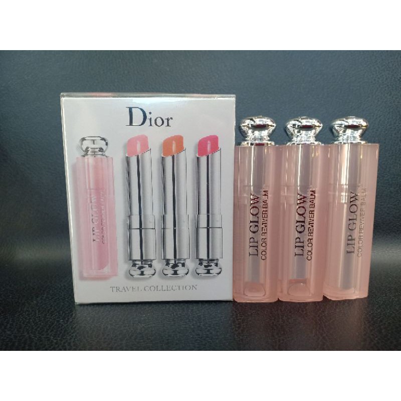 DIOR ADDICT LIP GLOW SET/ TRIO LIP GLOW 001,004,008