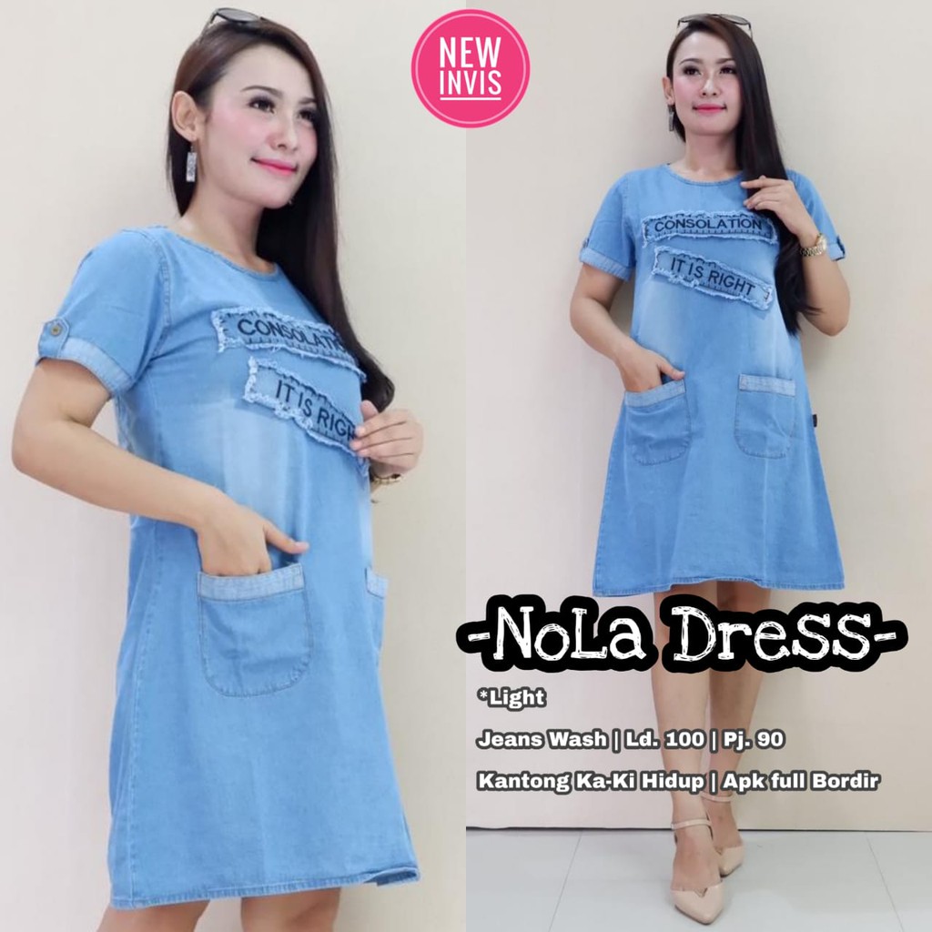 Nola Dress Aplikasi Bordir Emblem
