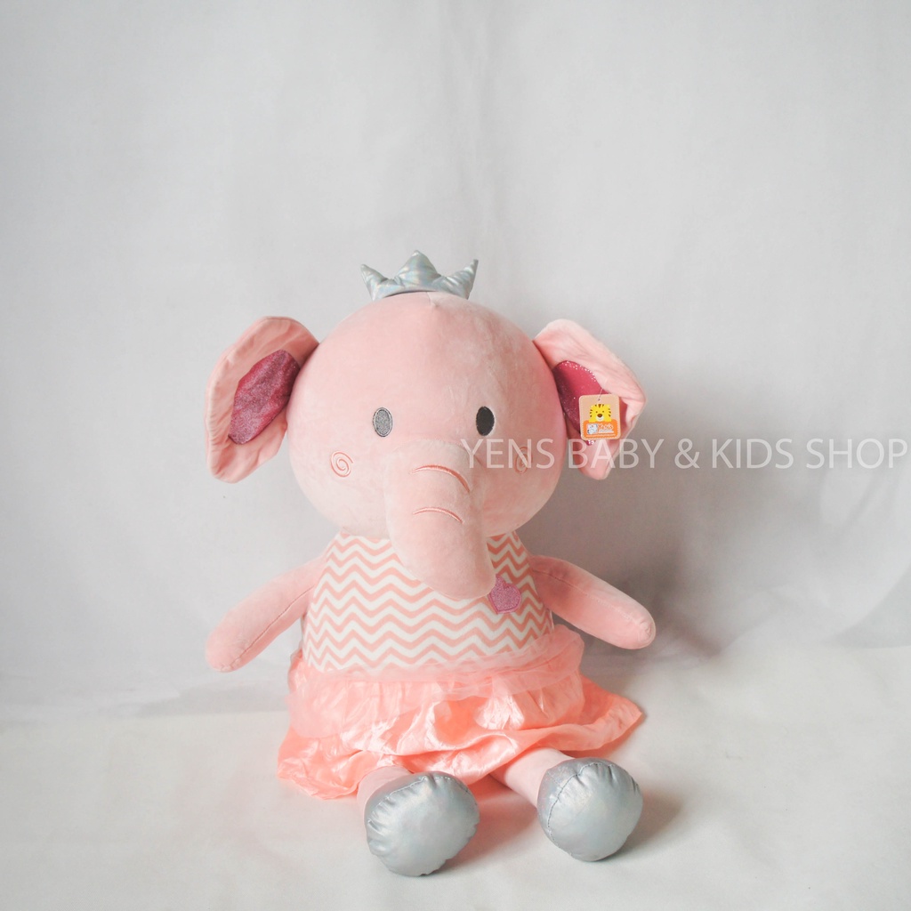 Boneka Gajah Mahkota 60cm - Elephant Doll