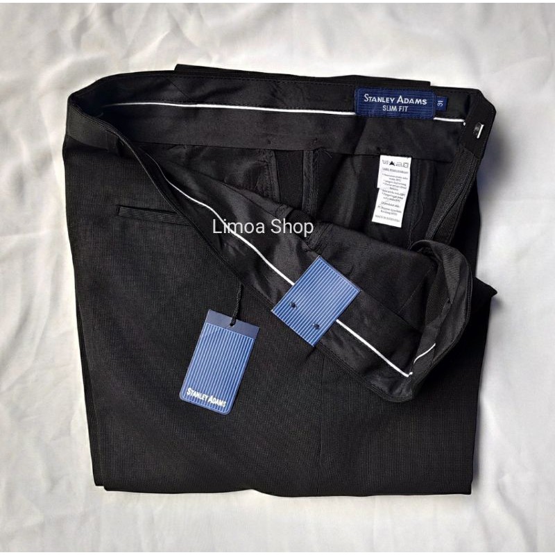 Celana Kerja Pria Formal STANLEY ADAMS Slim Fit Warna Coklat Kehitaman SA 02