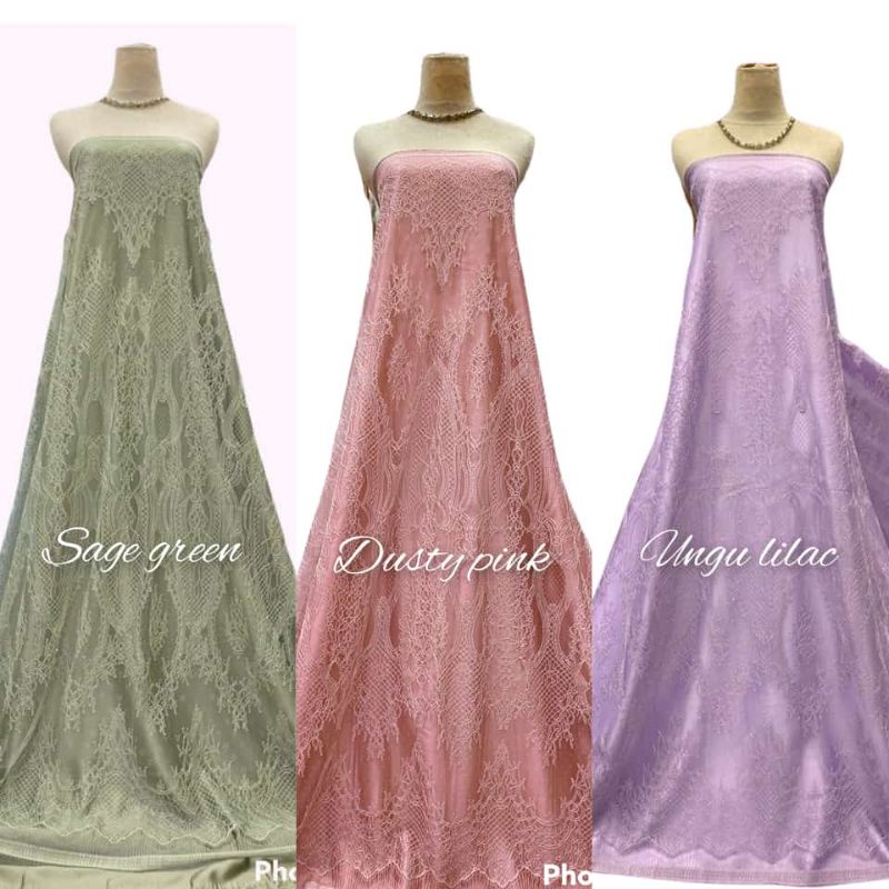 kain brokat santili francis ( bahan halus lembut) / bahan kebaya brokat santili