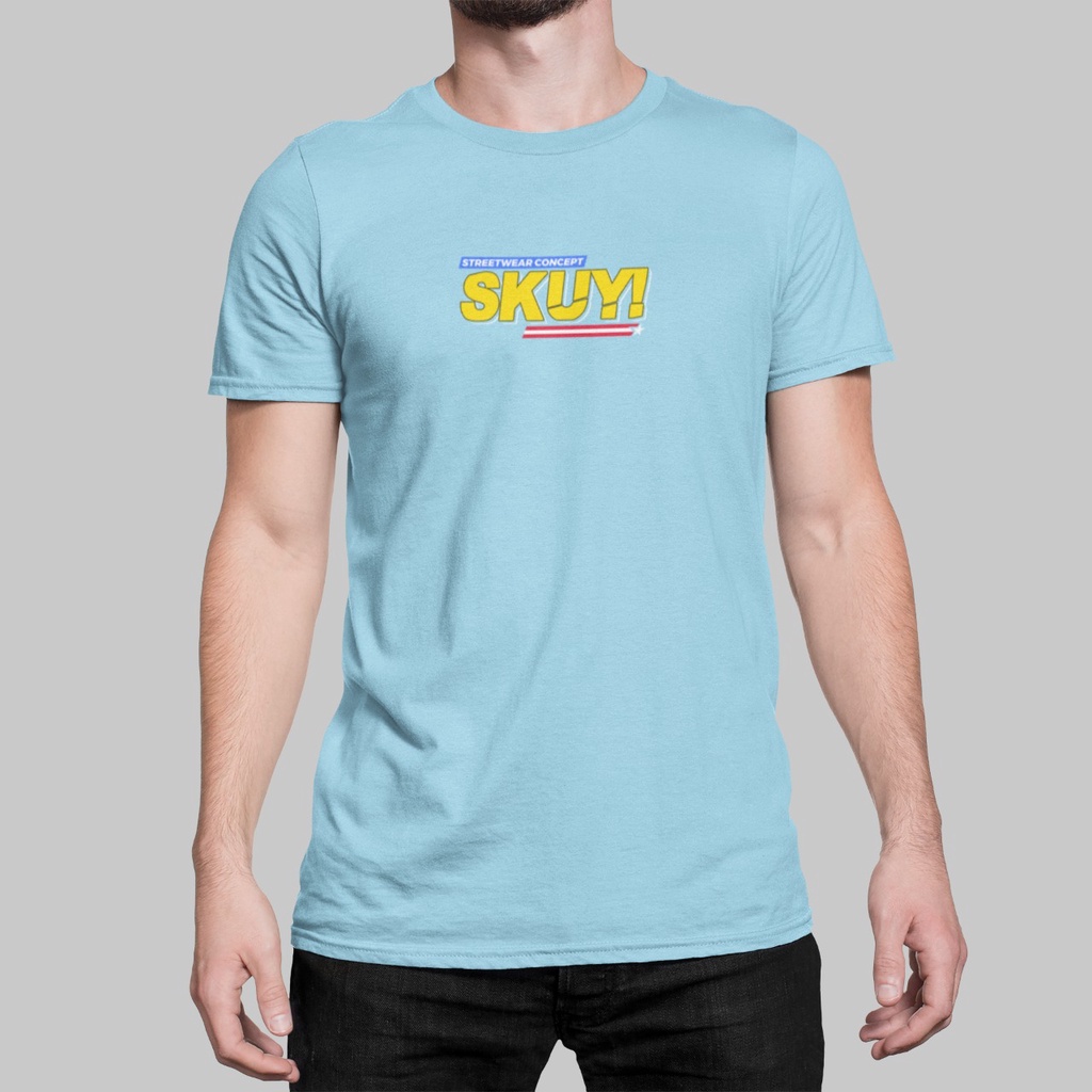 Skuy Kaos Dewasa Unisex Lengan Pendek Sky Blue Katun Combed 24s SKY42