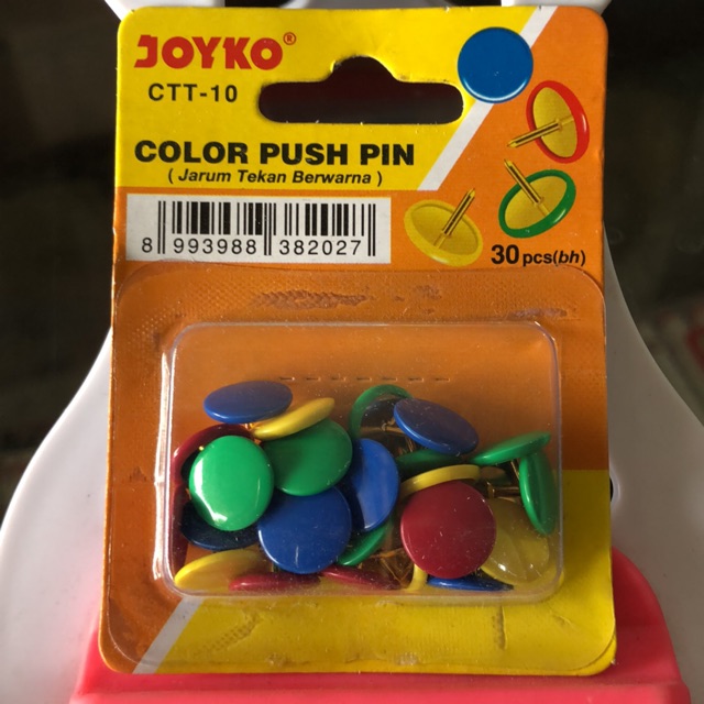 

Paku payung warna / Colour Color Push pin CTT-10 Joyko