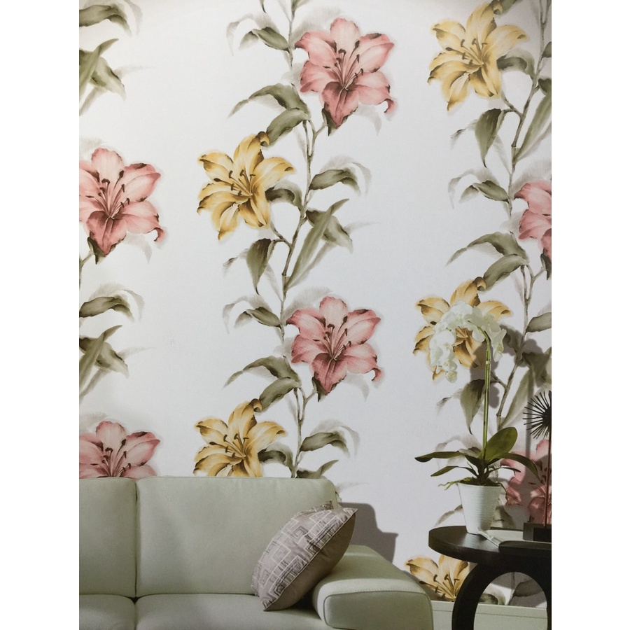 Wallpaper Dinding Bunga Abstrak Lukisan Estetik