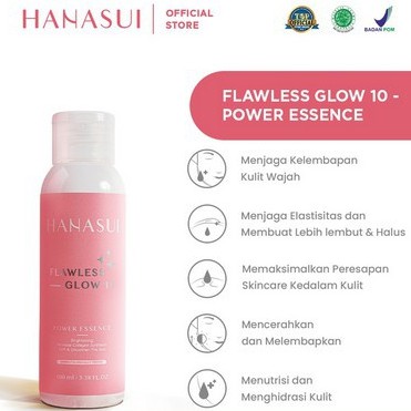 ☘️ CHAROZA ☘️ HANASUI Paket Skincare Flawless Glow Cleanser / Essence/ Day Cream / Night Cream | Acne Treatment Night Cream