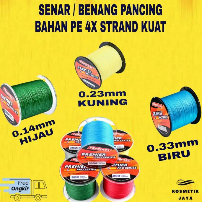 Benang Tali Senar Pancing Pe 4 100% 300M 0.14 0.23 0.33Mm Termurah