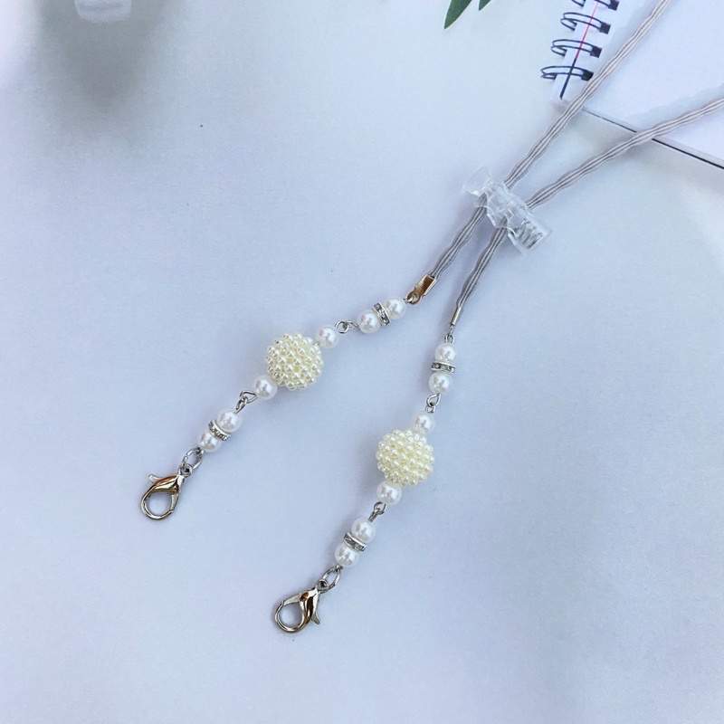 Konektor Masker Strap Mask 2in1 Mutiara Kristal-KSM 41