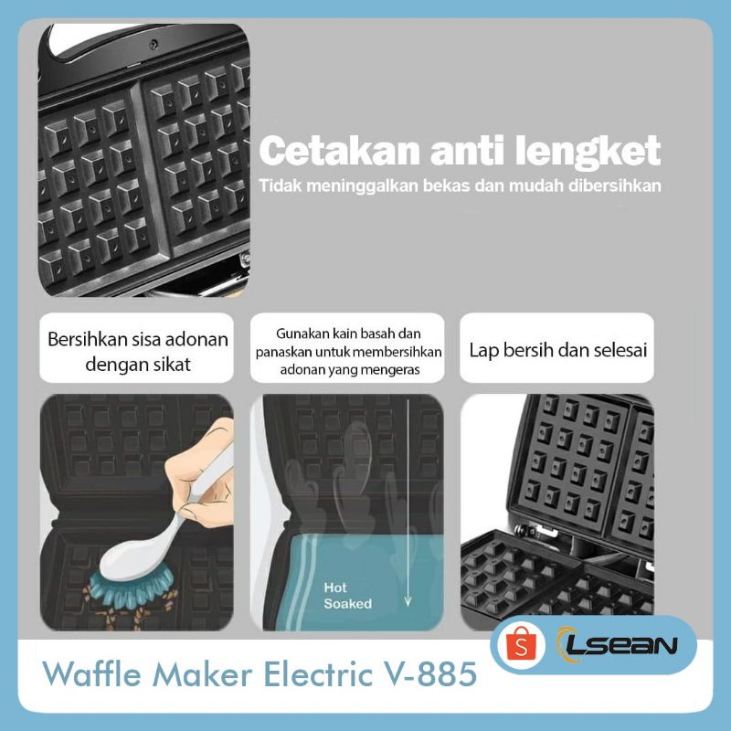 WAFFLE /CROFFLE MAKER ORIGINAL VIPOO | PEMANGGANG ROTI WAFFLE 2 LAPIS