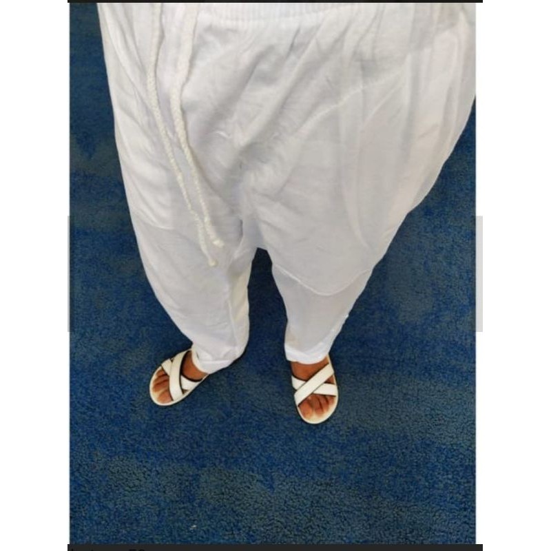 celana panjang warna putih by Al-zahra sekumpul martapura kalsel