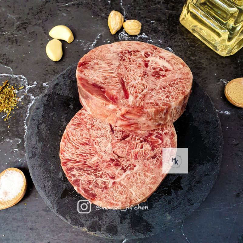 Daging Steak WAGYU PREMIUM MELTIQUE TENDERLOIN Tebal Murah Potongan Rapi Bandung 1KG (5SLICE@200GR)