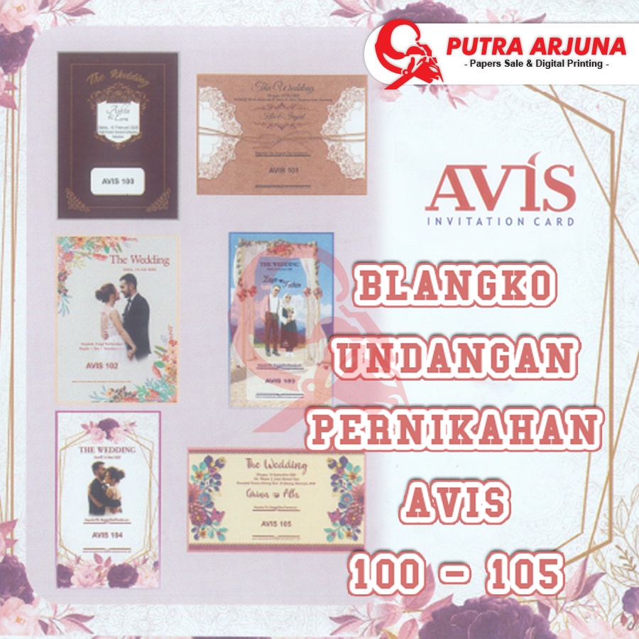BLANGKO AVIS - UNDANGAN PERNIKAHAN + CETAK - AVIS NO:100-102