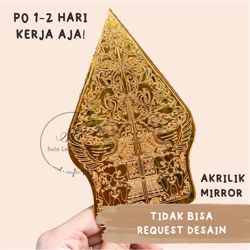 Jual Gunungan Grafir Akrilik Mirror Gold Silver Rosegold Hiasan