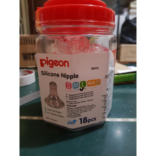 Dot Pigeon Silicone Nipple isi 18