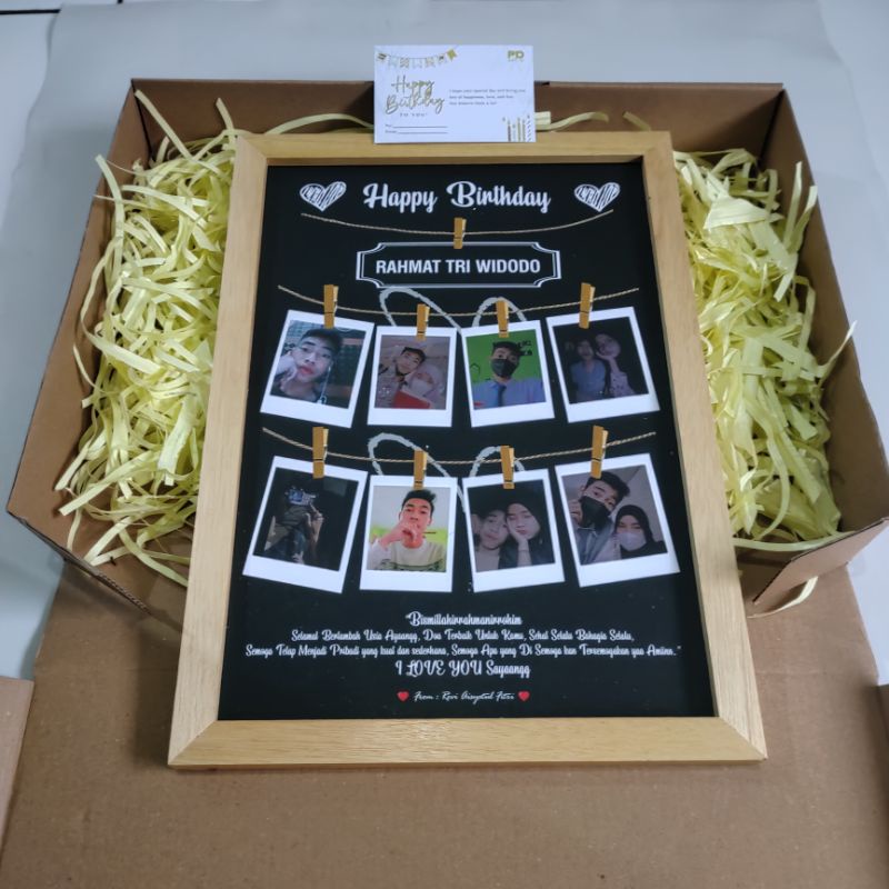 Gift Ultah / Kado ulang tahun / Cetak Foto Plus Bingkai Kaca Minimalis / Bingkai Wisuda / Bingkai Kayu / Cetak Foto 10R Plus Frame / Gift Foto / Kado ulang tahun cewe / Paket kado ulang tahun cowo / Guft Foto Polaroid