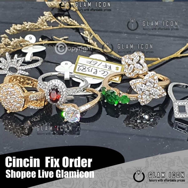 GLAMICON JEWELRY - Aksesoris wanita Cincin Fix Order Shopee Live Glamicon