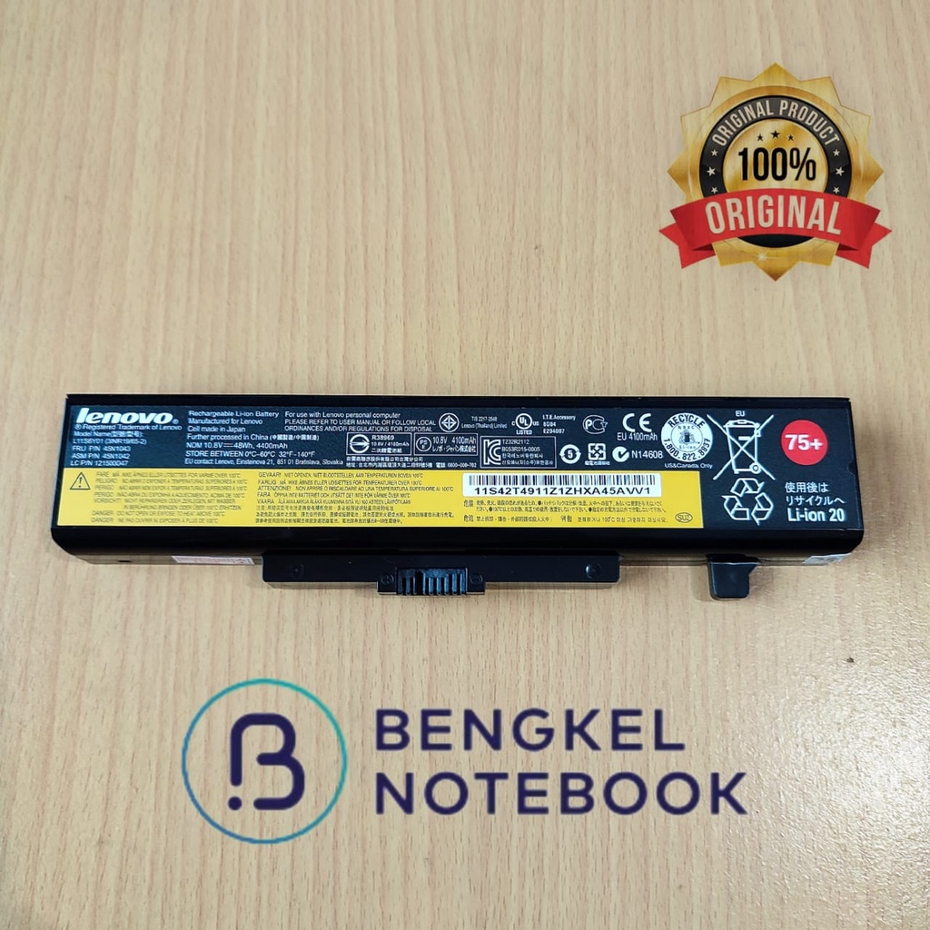 Baterai Lenovo Y480 B490 B580 B585 B590 G700 P585 45N1043 45N1044 45N1045