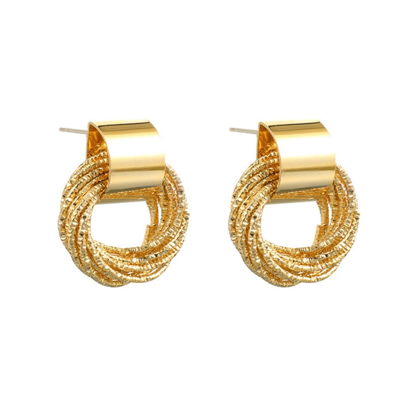 Anting Tusuk Gantung Temperament Warna Gold Gaya Koreatrendy Untuk Wanita