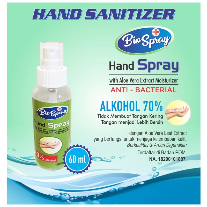 PROMO PROMO HAND SANITIZER HAND SPRAY 60ML BIO SPRAY BASMI VIRUS CORONA COVID-19 SANITIZER