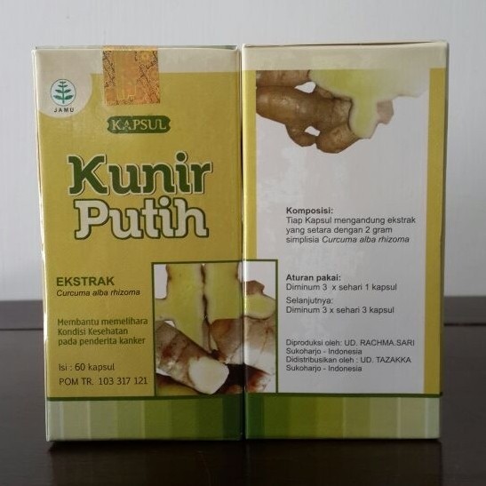 OBAT HERBAL ANTI KANKER KAPSUL EKSTRAK KUNIR PUTIH TAZAKKA