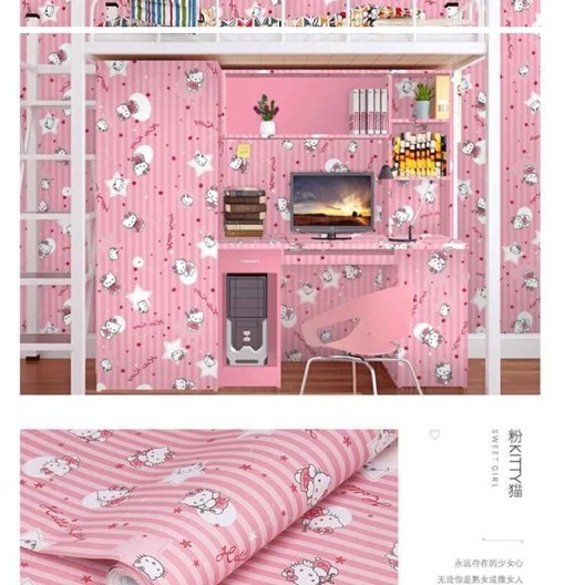 Wallpaper Sticker Hello Kitty Garis