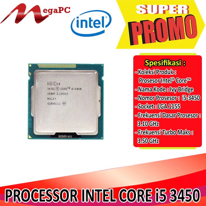 Processor Intel Core i5 3450/3470/3550 Soket 1155 Gen 3