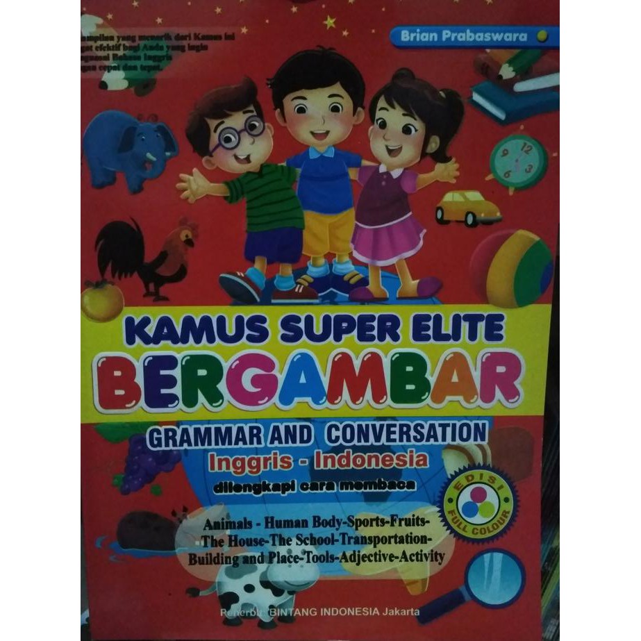 Kamus Buku Bahasa  Kamus BERGAMBAR Anak Inggris  Indonesia 