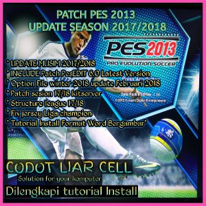 Dijual Patch PES 2013 Full Update Seasons 2017 2018 Murah