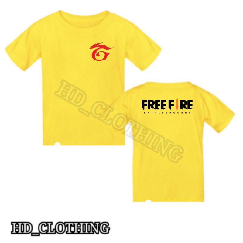 kaos anak 1-10 tahun motif free fire