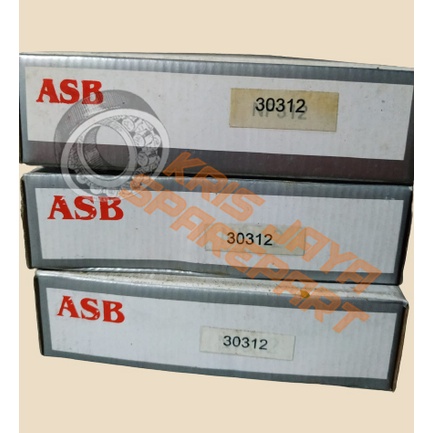 Bearing Taper Roller seri 30312 (ASB), 30312 (TIMKEN), 30312JR (KOYO), 30312D (NTN), 30312DJR (KOYO)