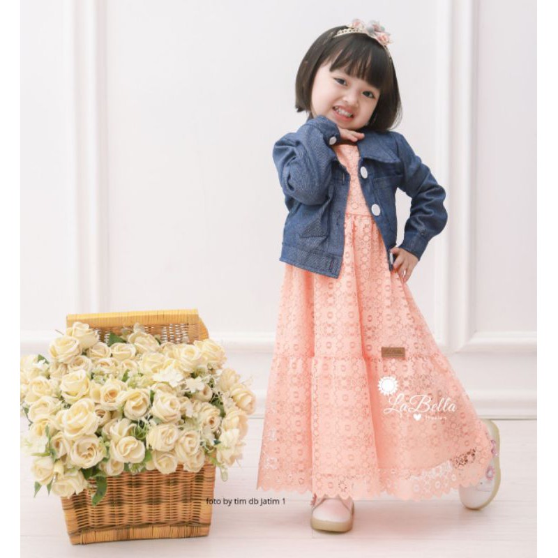 3-11thn set Casual Bolero Anak Labella Full Brukat