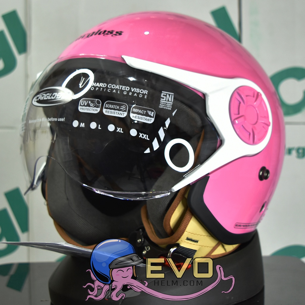 HELM CARGLOSS YRH HIJAB &quot;ORI&quot; - PINK PASTEL METALIC