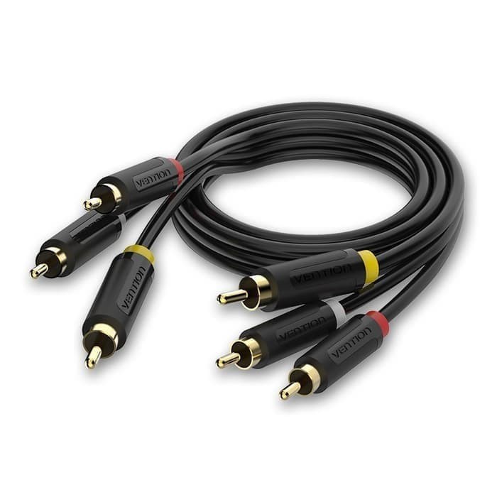 Vention BCA 2M Kabel Aux Audio Video 3 x RCA Male to Male 3rca to 3rca