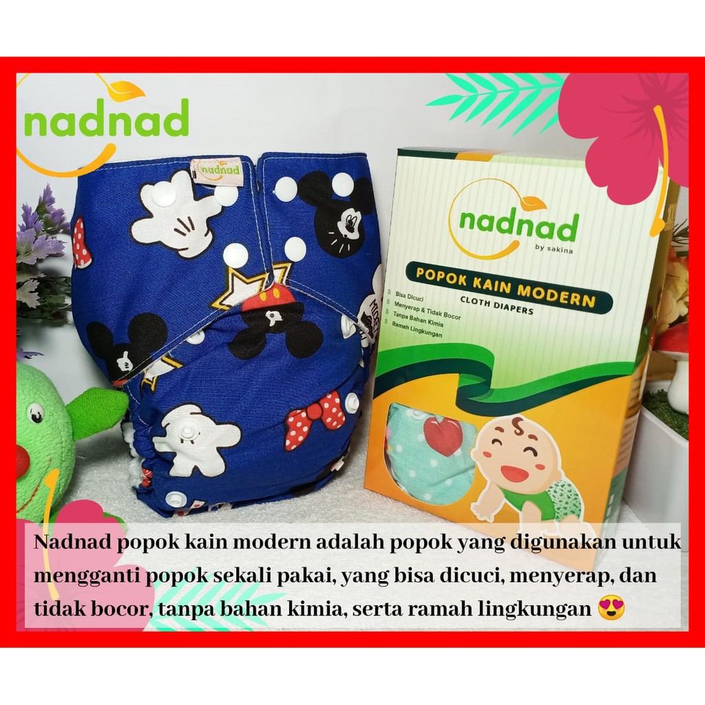 Clodi NadNad by sakina pocket snap ukuran bisa diatur / clodi murah / clodi pampers cuci ulang