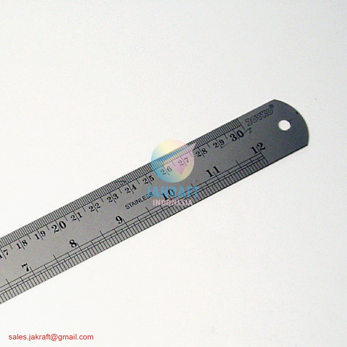 

Penggaris Panjang Besi Joyko Stainless Steel Ruler 30cm Kokoh Murah