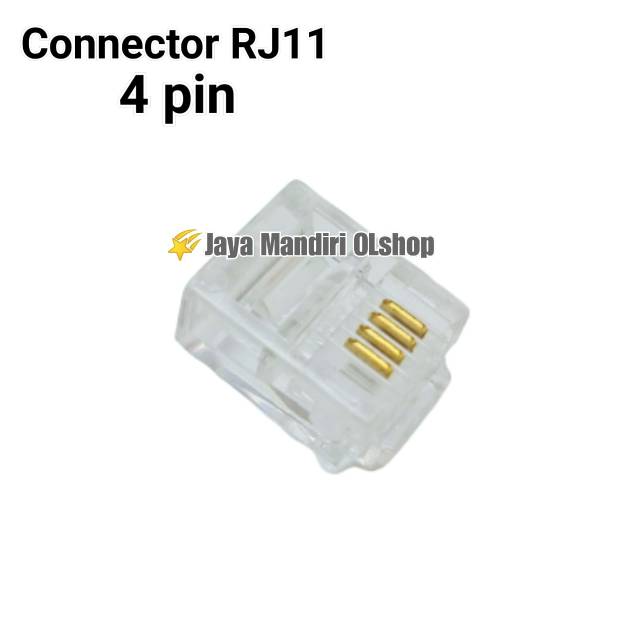 Connector RJ11 4 pin - Jack Konektor Telepon RJ11 4PIN - Pin Telepon RJ 11