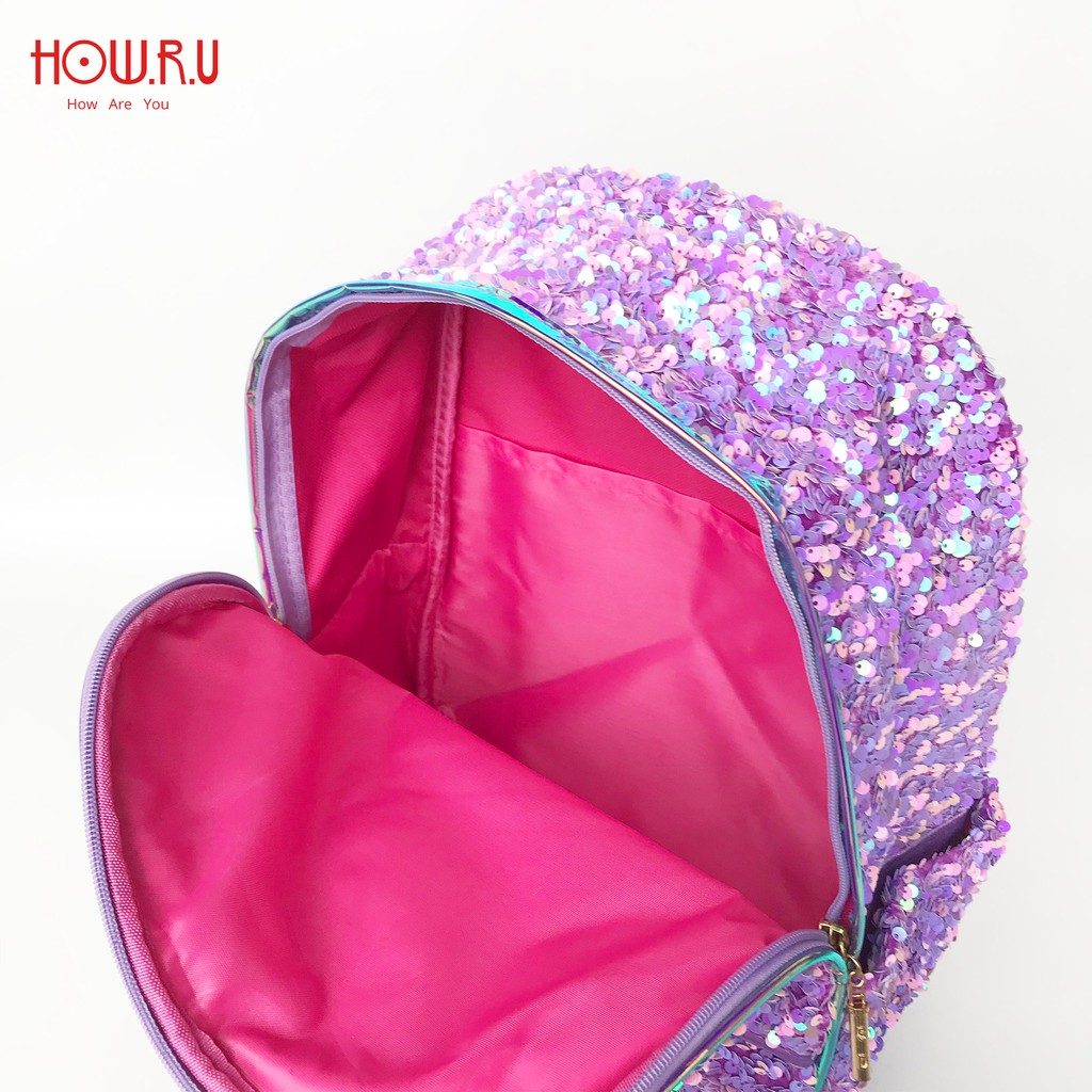 HOW.R.U | Tas Backpack Anak Full Sequin Motif Unicorn 6588