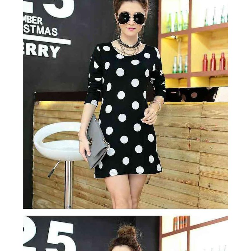 Dress Sharon LT dress wanita spandex hitam