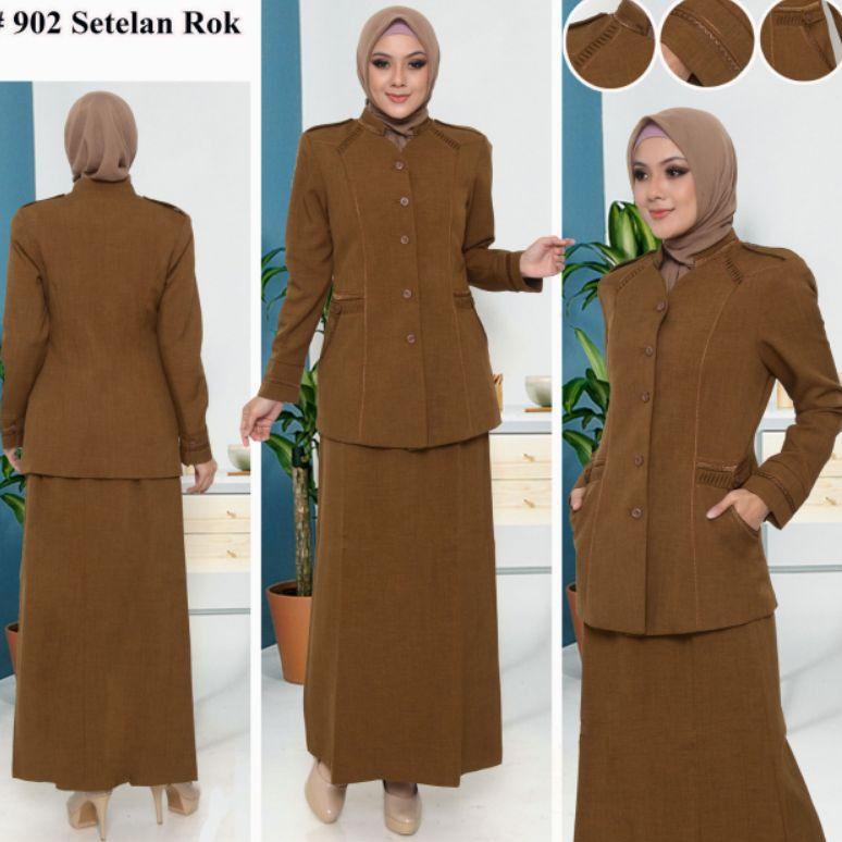 [Bcr31au22e] Baju Dinas Wanita Pemda Aceh Blazer PNS ASN Keki Seragam Pemda Khaki Wanita Baju Guru C