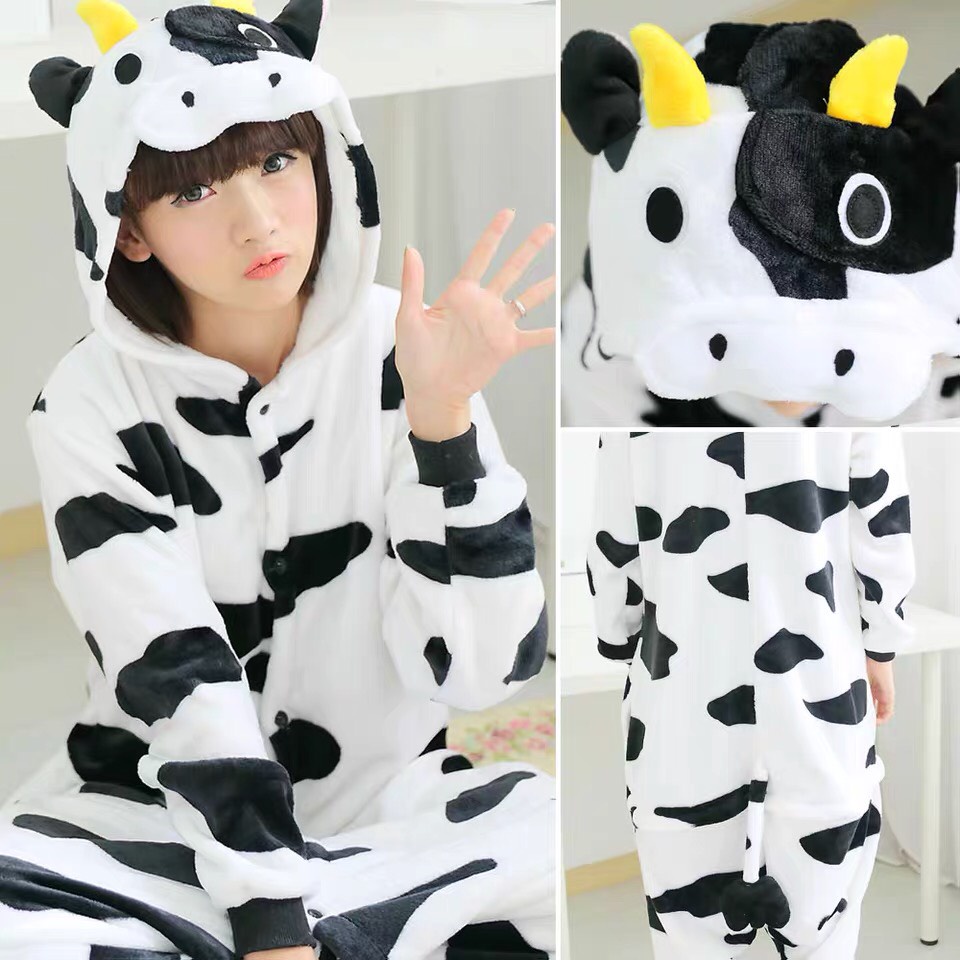 KOSTUM ONESIE BONEKA SAPI COW BAJU TIDUR PIYAMA COSPLAY