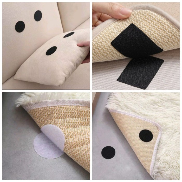 BAROKAH GAMIS 5pcs Stiker Tape Perekat Kuat Anti Slip Untuk Sprei Sofa Karpet