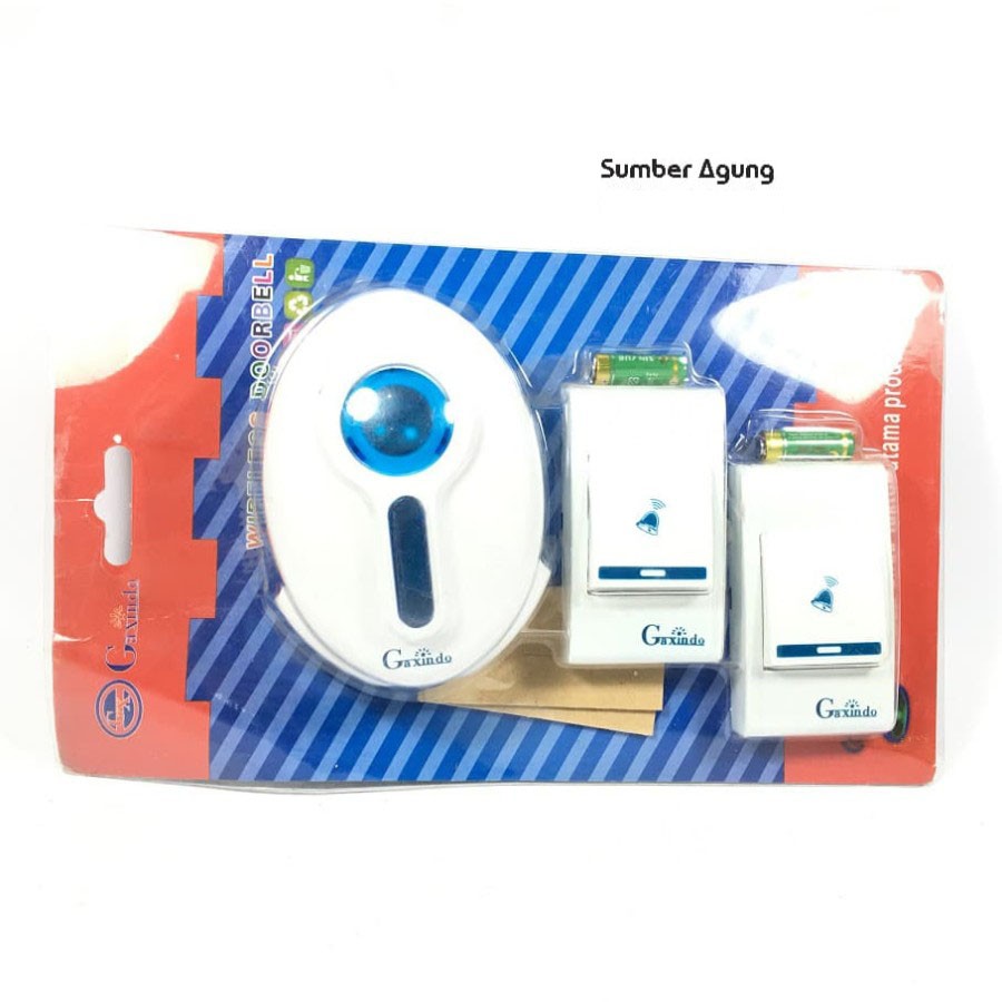 Wireless Doorbell Gaxindo Dua Remot Bel Rumah Bisa Dibawa Portable