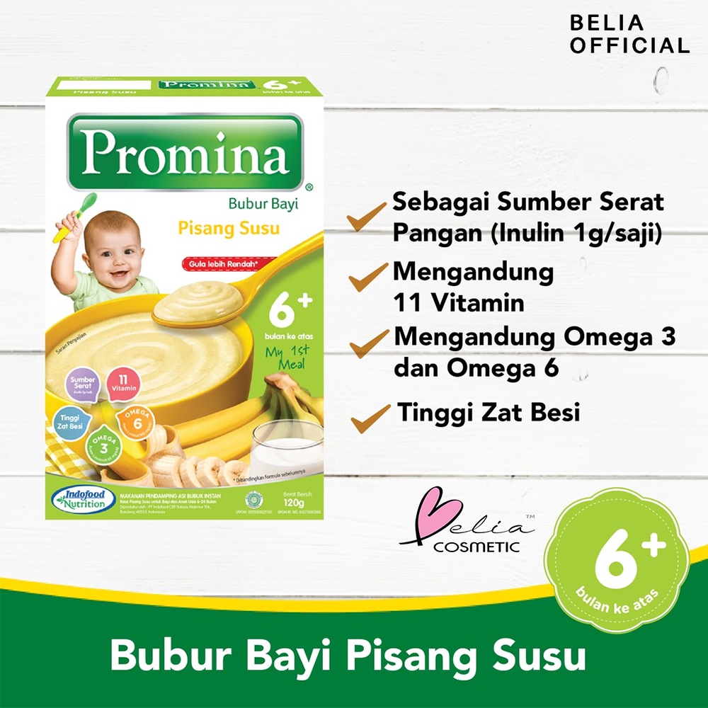 ❤ BELIA ❤ PROMINA Bubur Bayi 100g &amp; 120g Box 6+ bulan Keatas | Bubur Tim 8+ | Kotak | Makanan Instant Aman Baby | Sehat | MPASI | Pendamping ASI | HALAL BPOM