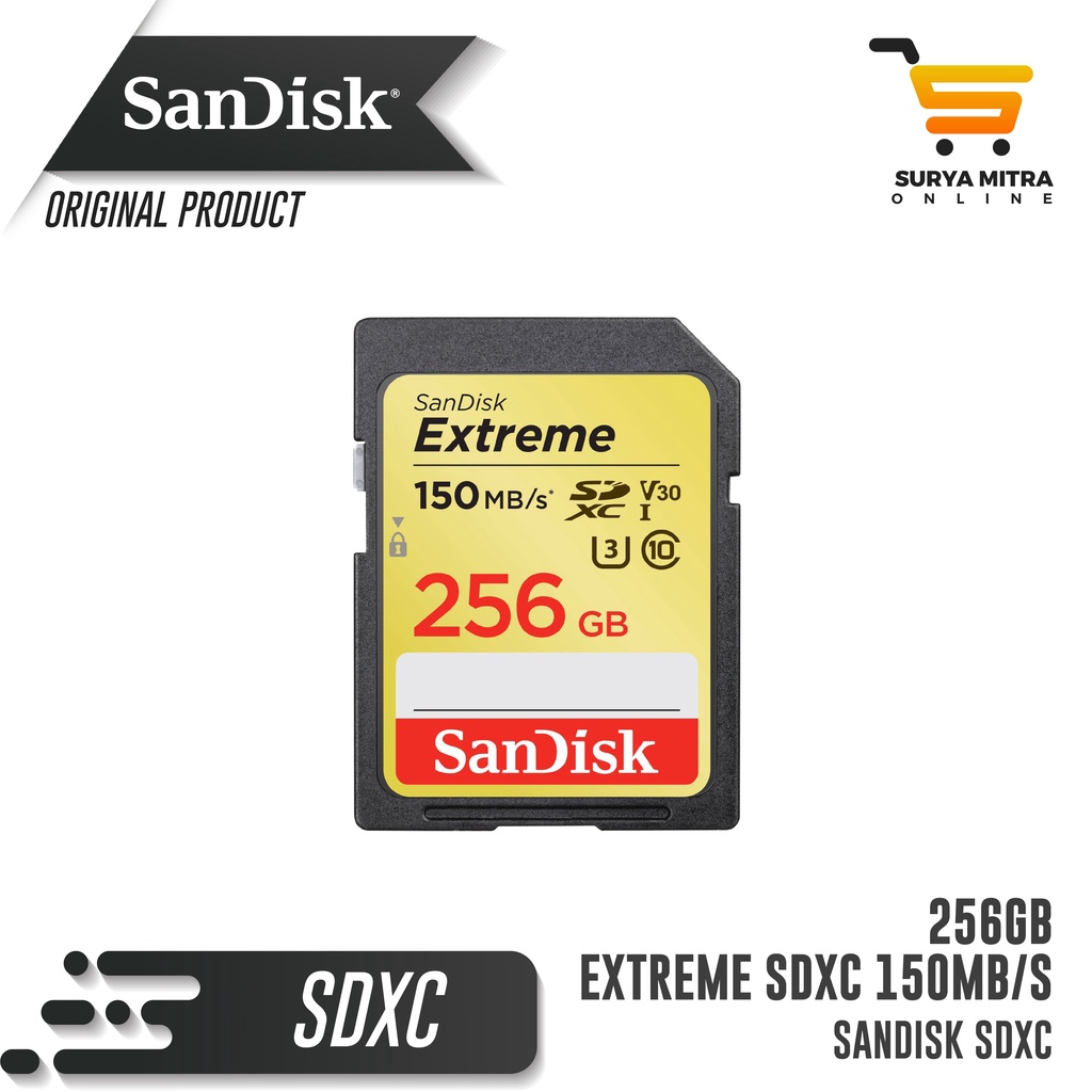 Sandisk SDHC / SDXC Extreme 256GB 150 MB/s