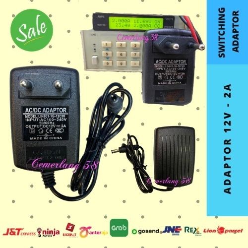 SALE!! AC DC Adaptor CCTV 12V 2A CB 12 V 2 A Switching Power Supply 12 Volt 2 Ampere 24 Watt