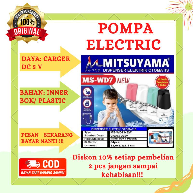 Pompa Galon Electric Pompa Galon Elektrik/Pompa Galon Dispenser+Dispenser Galon Bawah Galon air