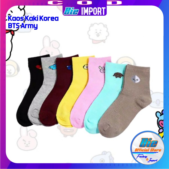 Kaos Kaki BTS Korea Wanita Impor Best Seller