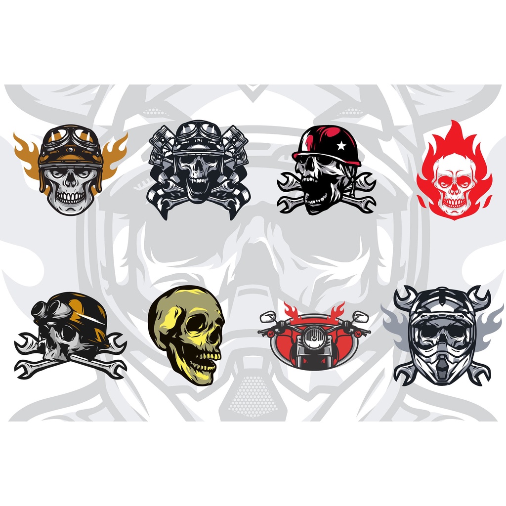 48 Mega Bundle Skull Rider - Coreldraw